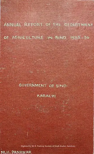 Annual Report of The Department of Agriculture In Sindh