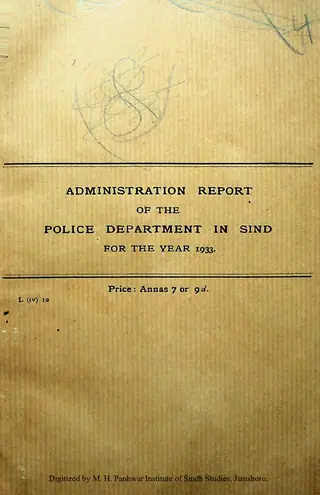 Administration Report of the Police Department in Sindh 1933