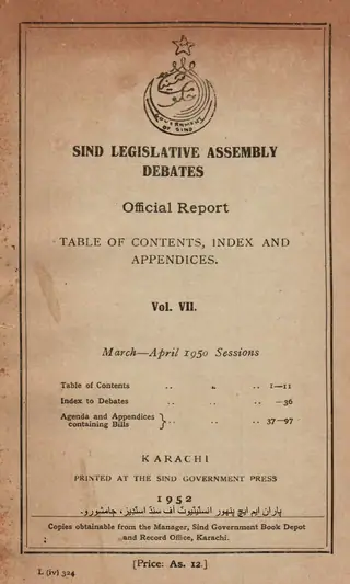 Sindh Legislative Assembly Debates (Volume 7, 1950)