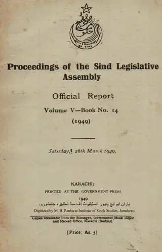 Proceedings of the Sindh Legislative Assembly (Volume 5, Number 14, 1949)