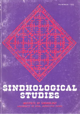Sindhological Studies 1986 Summer