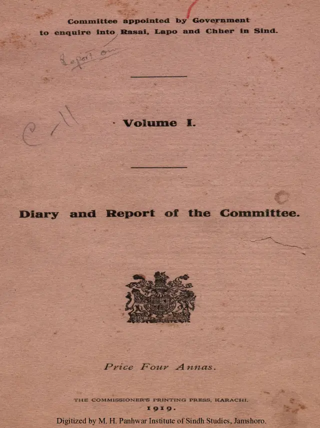 Diary and Report of the Committee (Volume 1, 1919)