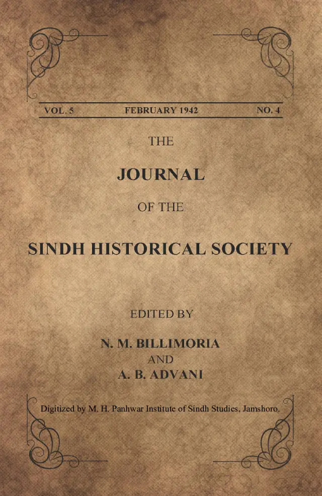 The Journal of the Sindh Historical Society (Volume 5, Number 4, 1942)